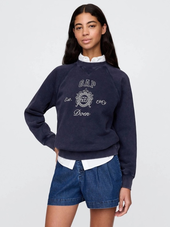 Gap x DOEN Tops - Gap x DÔEN Navy Blue Crewneck Sweatshirt XXS Oversized Sold Out Collab